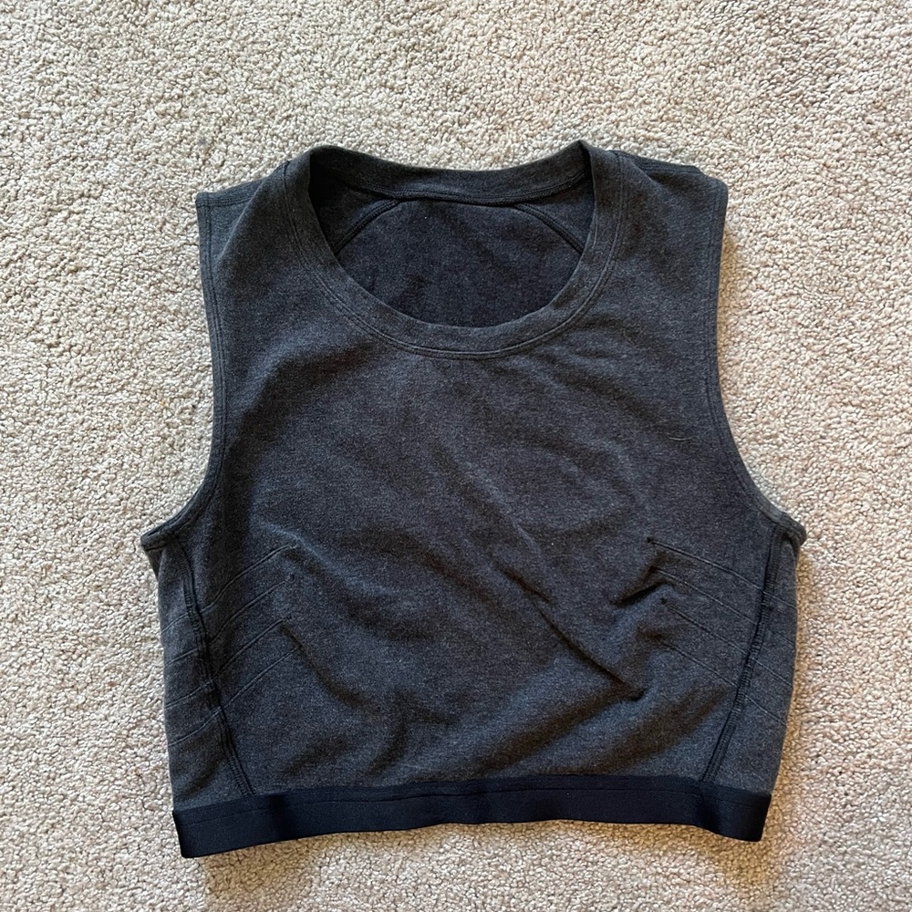 Lululemon Gray Cropped Muscle Tank
